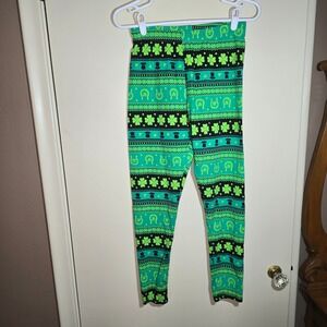 No Boundaries St Patrick's Day Leggings‎ Size Medium (7-9) Elastic Pants